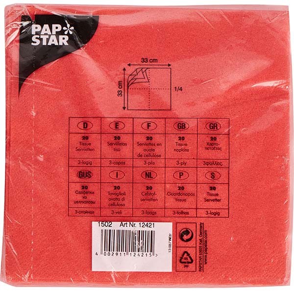 Салфетки 33*33 бордо 100шт.