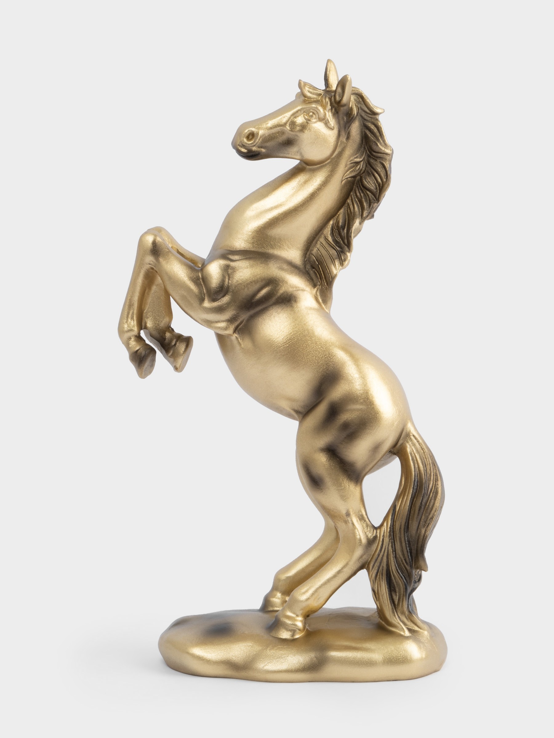 Статуэтка, 25 см, полирезин, золотистая, Конь на дыбах, Horse Статуэтка, 25 см, полирезин, золотистая, Конь на дыбах, Horse