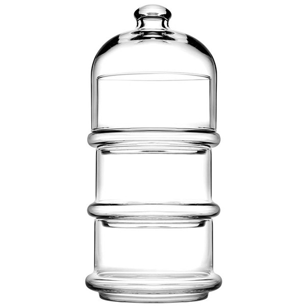 Набор емкостей фуршетных «Вилла» для десерта с крышкой, 3 шт, стекло, 0,505 л, прозрачный