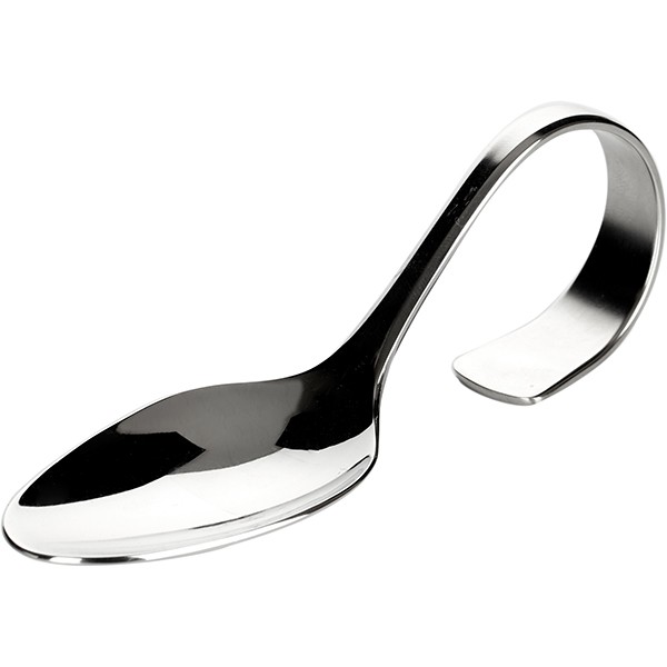 Ложка для этажерки, сталь, H=40,L=130,B=45мм, металлич.