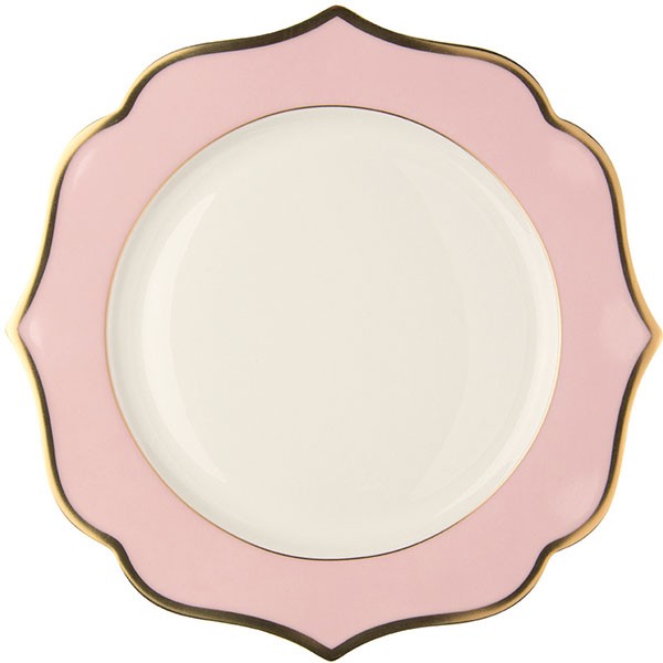 Тарелка «Ионика» подстановочная, фарфор, 30,5 см, белый, розовый