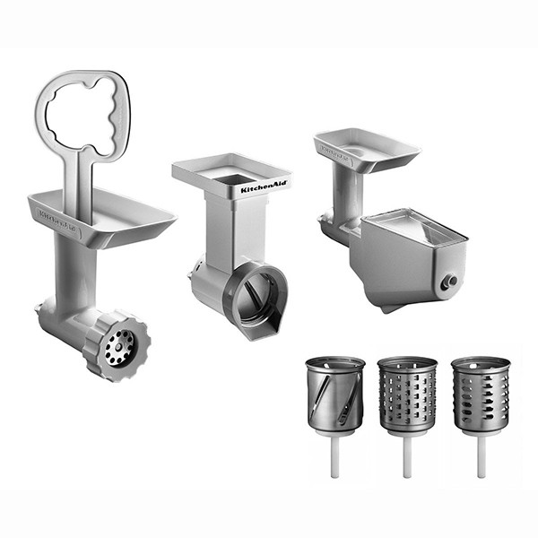 Насадки в комплекте (протирка, мясорубка, овощерезка)