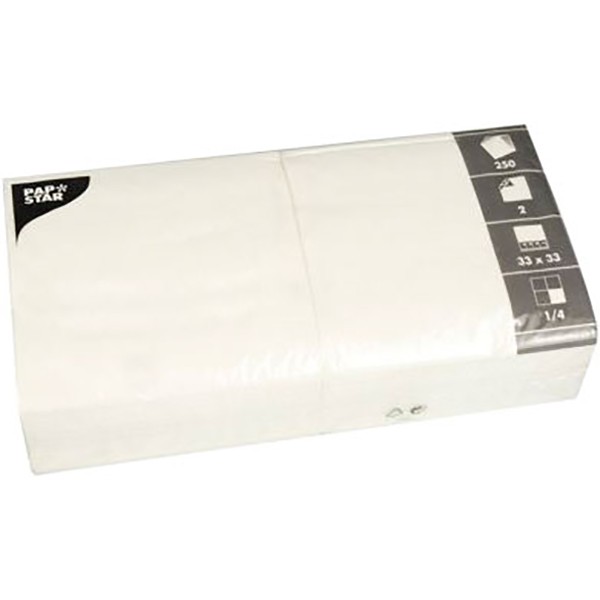 Салфетки 33*33см белые 250шт.