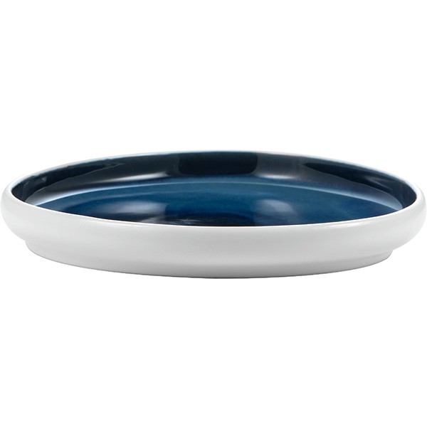 Тарелка пирожковая «Абиссос», фарфор, 175✕160✕25 мм, синий, белый