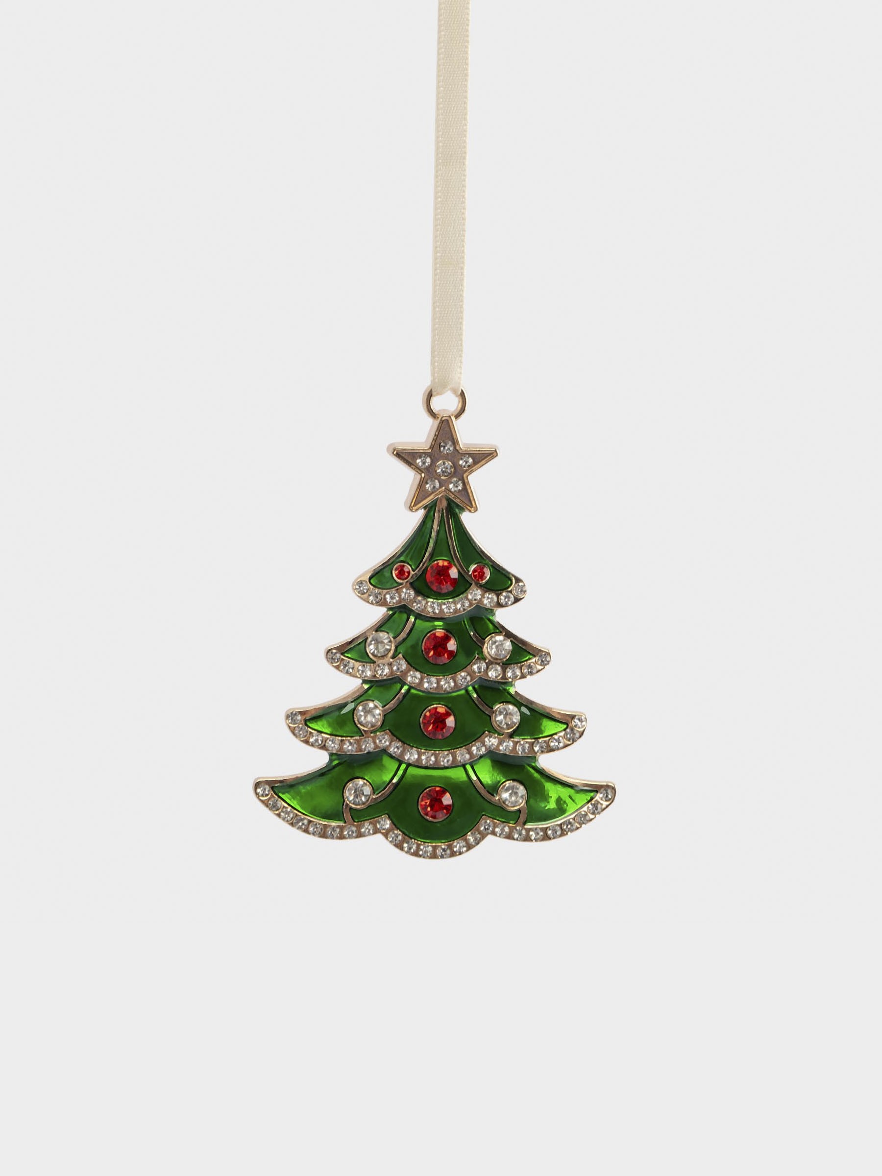 Игрушка елочная, 9 см, металл, зеленая, Елка, New year