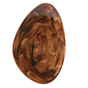 Блюдо «Крафт», фарфор, L=37,B=24.2см, терракот