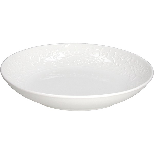 Тарелка глубокая «Жасмин», фарфор, 230 мм, белый