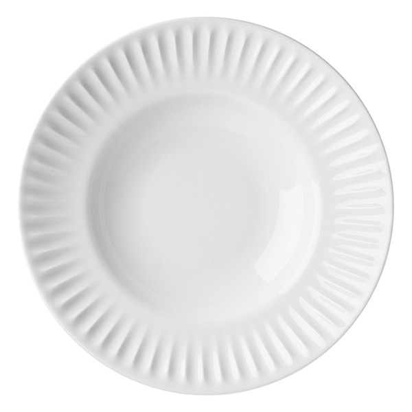 Тарелка глубокая «Рибби», фарфор, 261 мм, белый