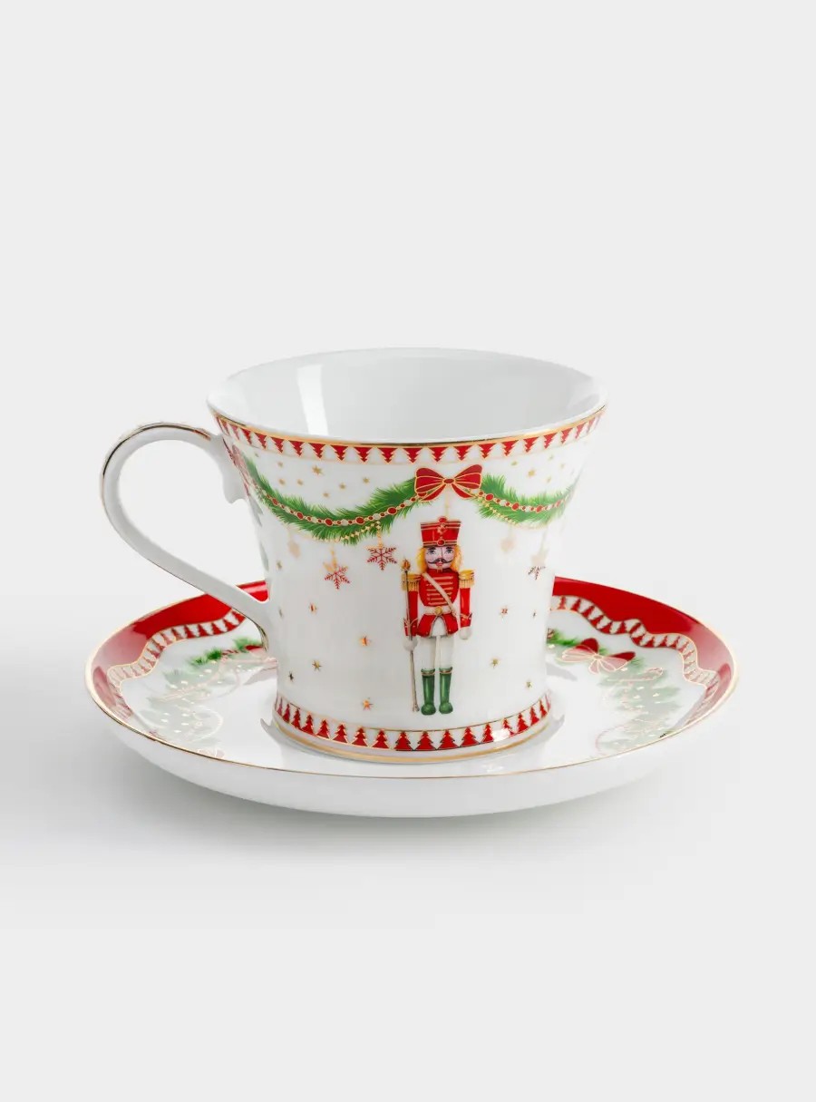Пара чайная, 1 перс, 2 пр, 200 мл, фарфор P, белая, Щелкунчик и фея, Magie de Noel