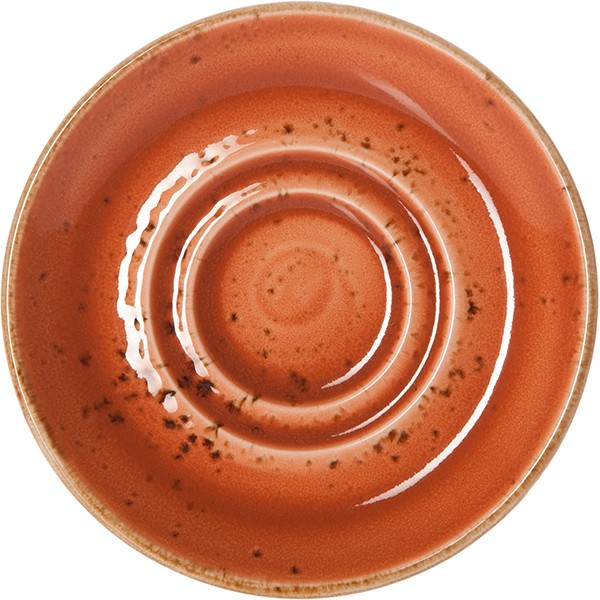 Блюдце «Крафт», фарфор, D=11см, терракот