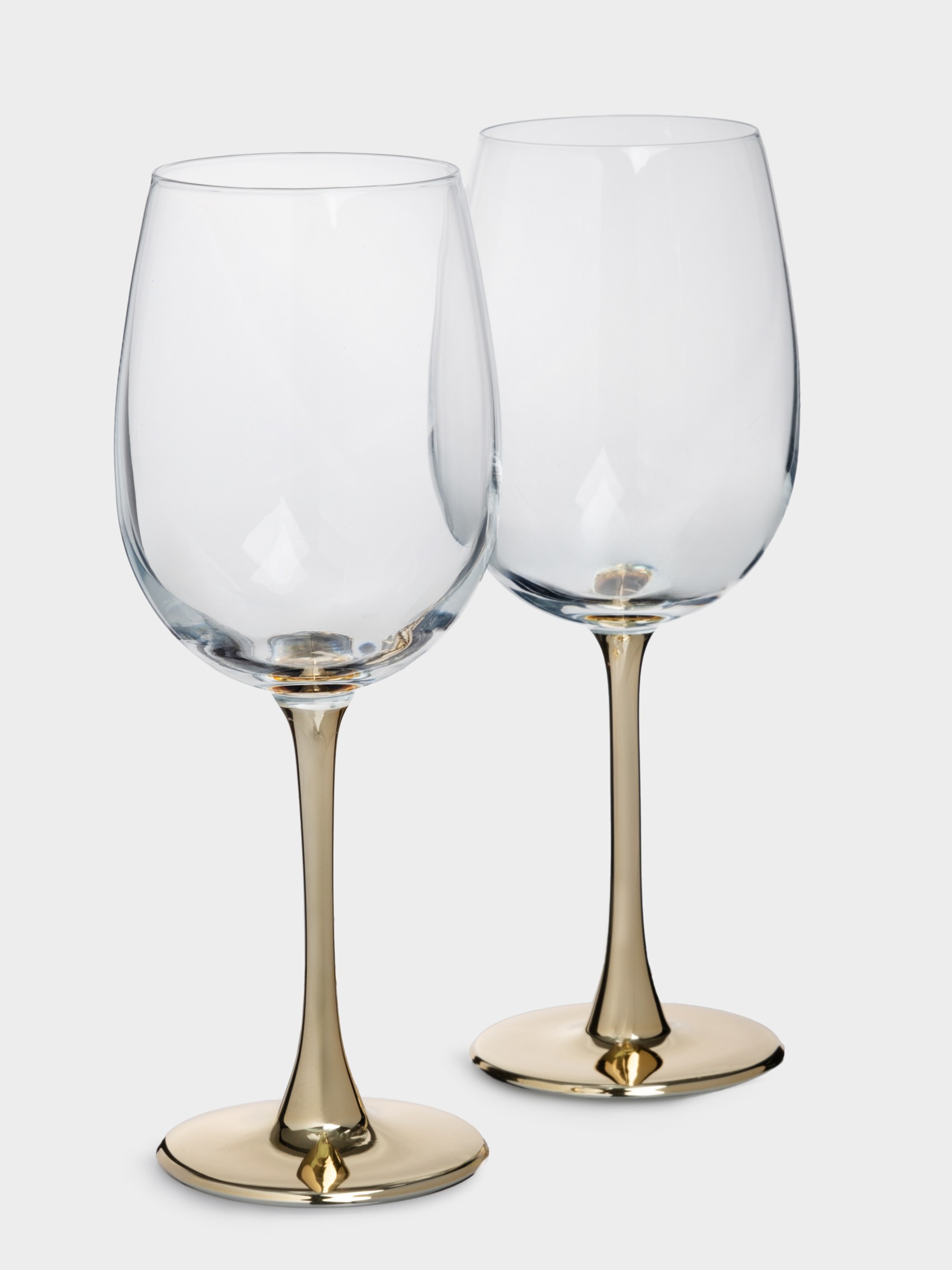 Бокал для белого вина, 430 мл, 2 шт, стекло, золотистая ножка, Ravello Бокал для белого вина, 430 мл, 2 шт, стекло, золотистая ножка, Ravello