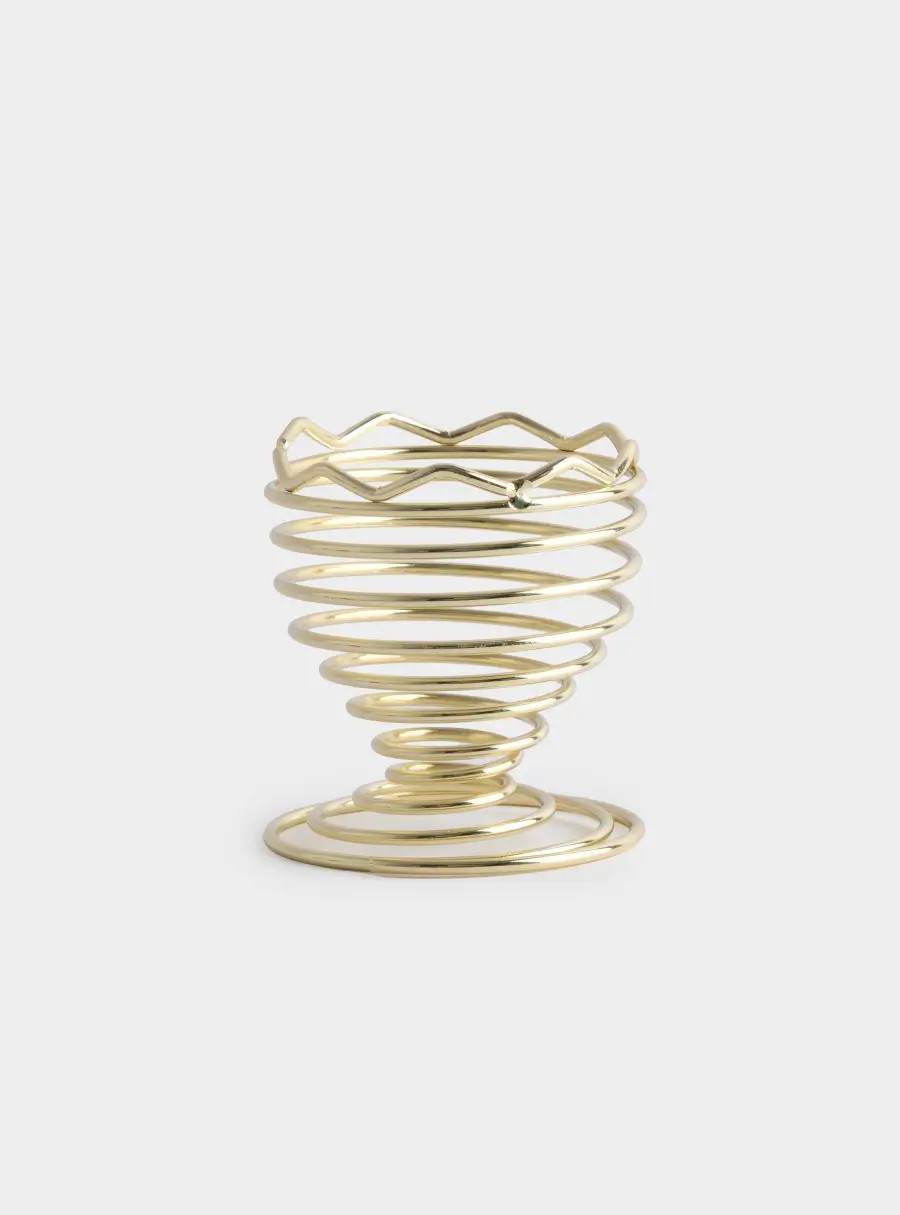 Подставка для яйца, 6 см, сталь, золотистая, Волны, Easter