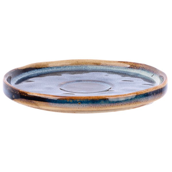 Блюдце «Ирис», фарфор, 120/35 мм, голубой