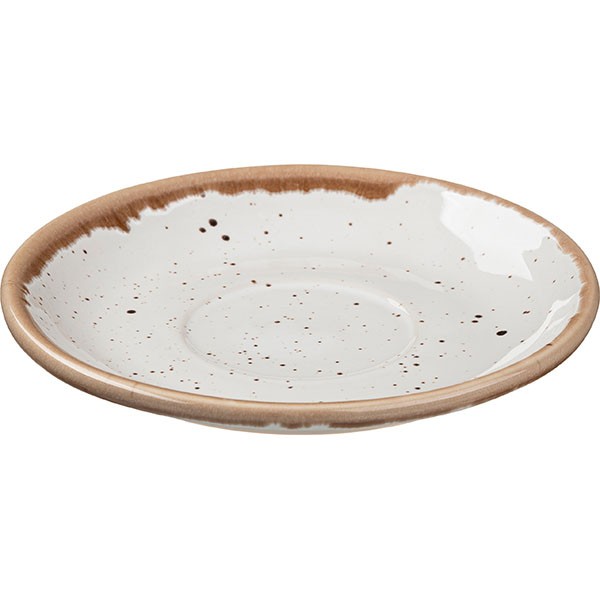 Блюдце «Пунто Бьянка», фарфор, 150 мм, белый, черный