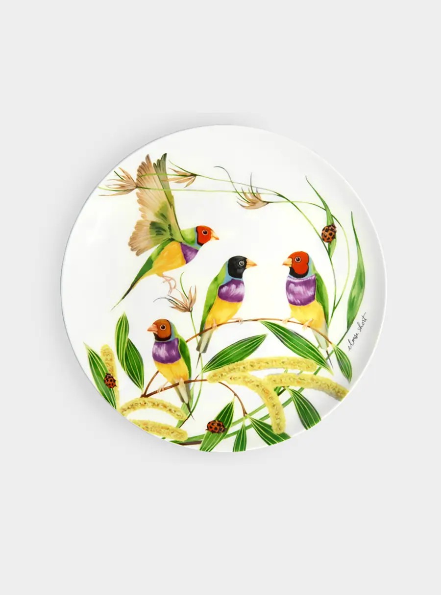 Тарелка десертная, 20 см, костяной фарфор, белая, Зяблик, Lyric