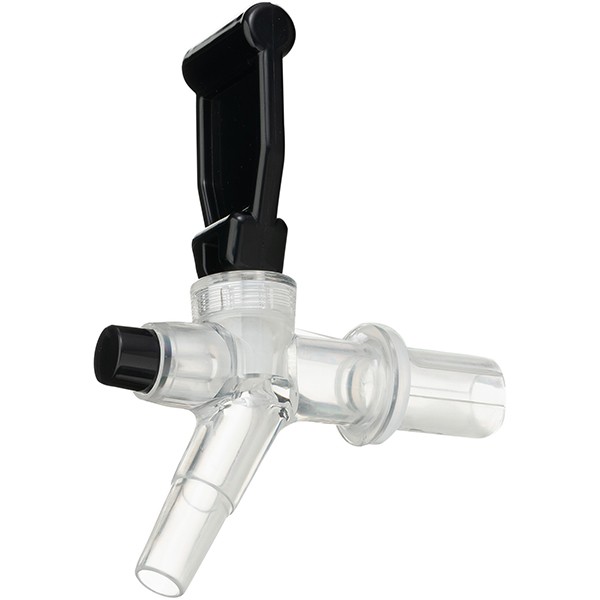 Кран для пивной башни «Проотель» без резьбы и удлинителя, прозрачный, черный