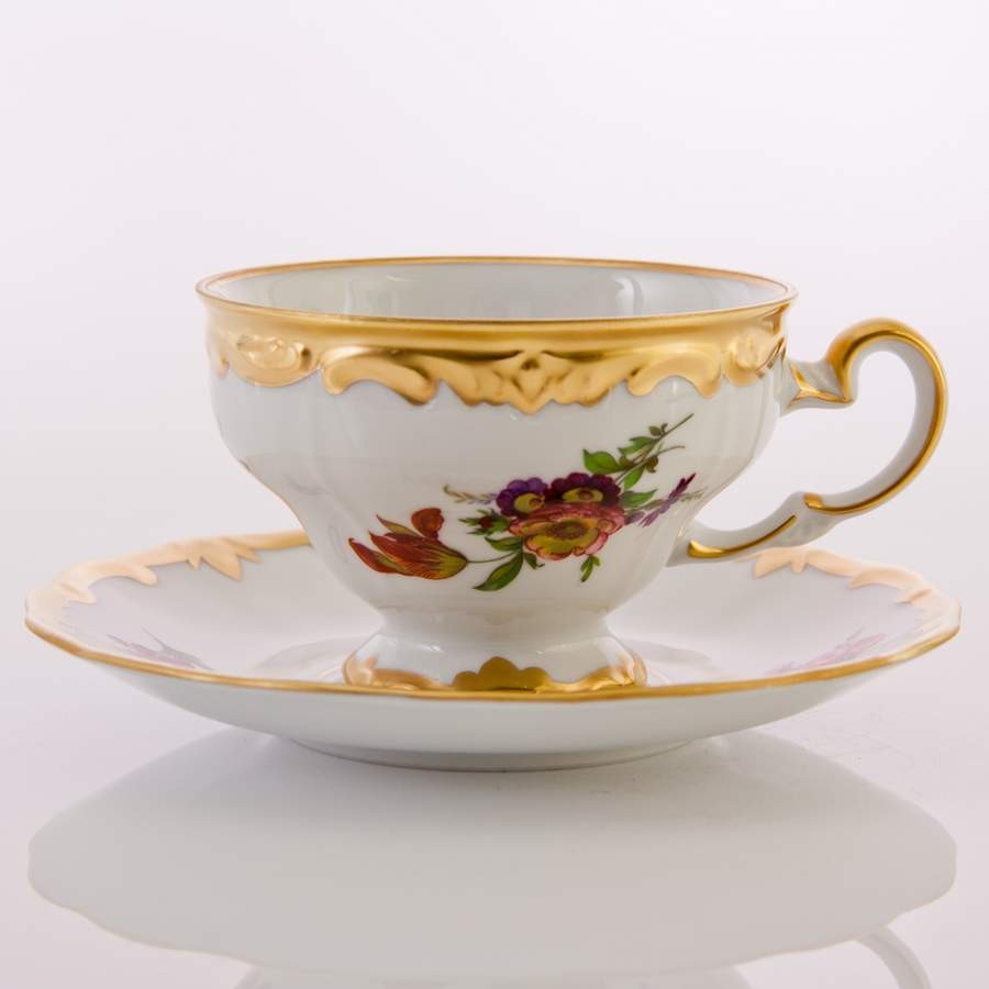 Набор чайный 210мл. на 6 перс.12пред «Мейсенский букет»