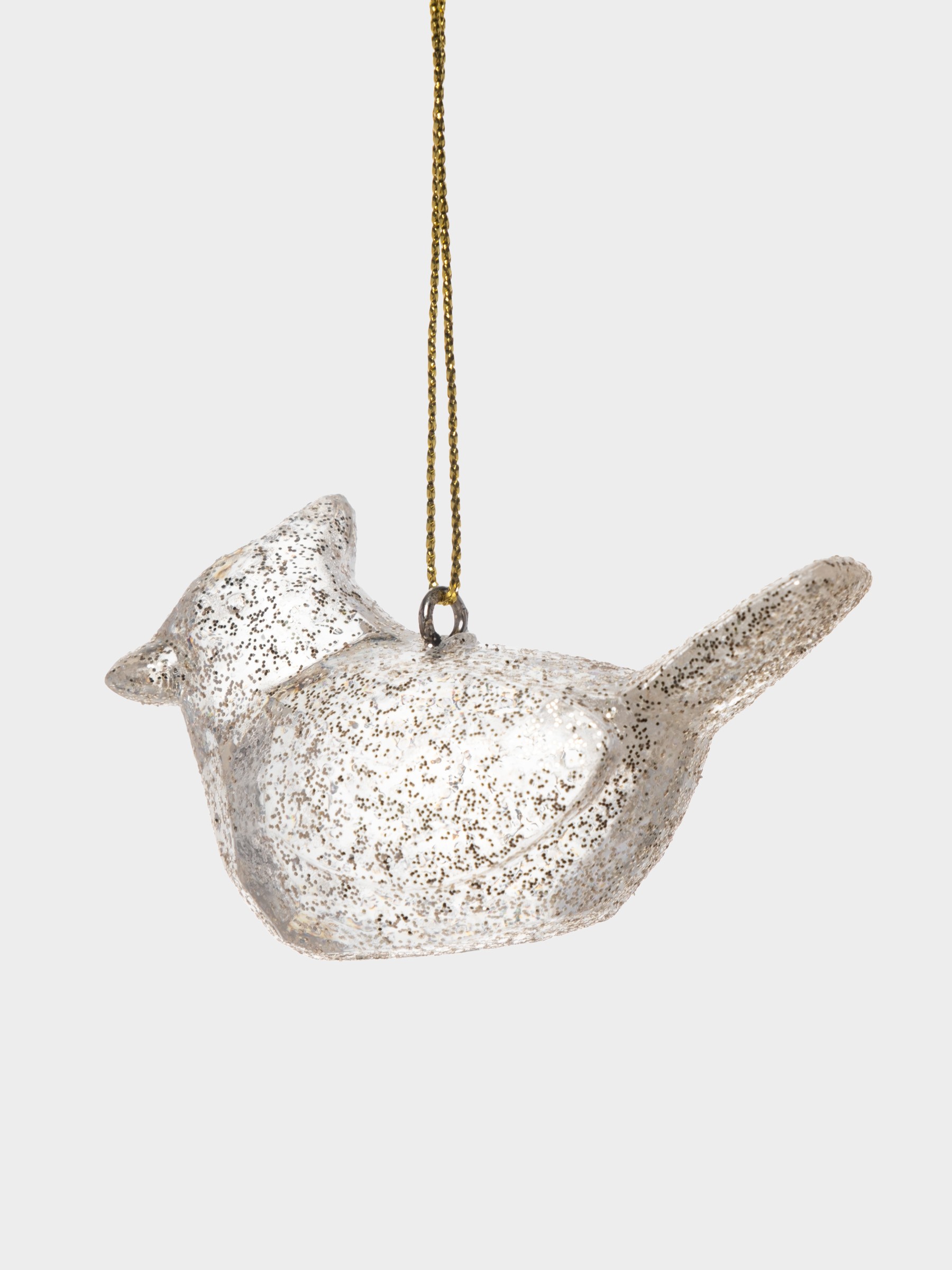 Игрушка елочная, 6 см, акрил, шампань, Птица, New year Игрушка елочная, 6 см, акрил, шампань, Птица, New year