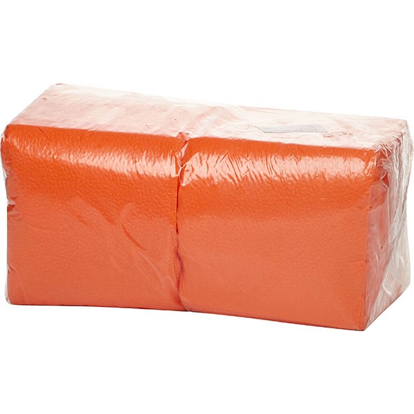 Салфетки «Папирус» 24*24см [400шт], бум. салфет., H=16,L=25,B=12.5см, оранжев.