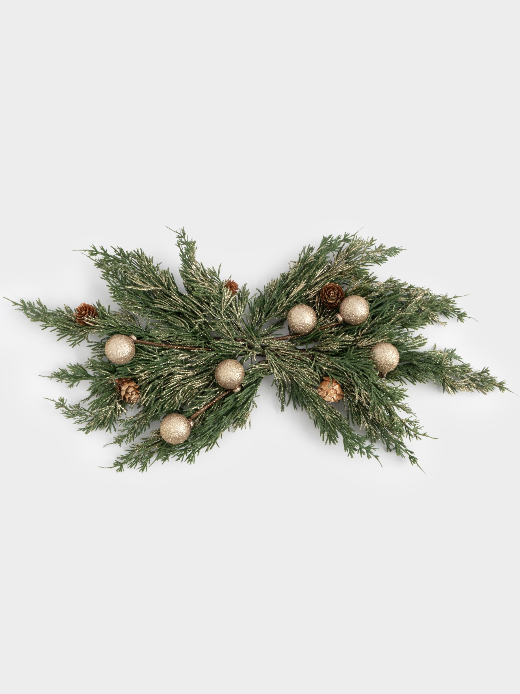 Композиция декоративная, 55 см, пластик/пенопласт, Золотые шары, Interior natural Композиция декоративная, 55 см, пластик/пенопласт, Золотые шары, Interior natural