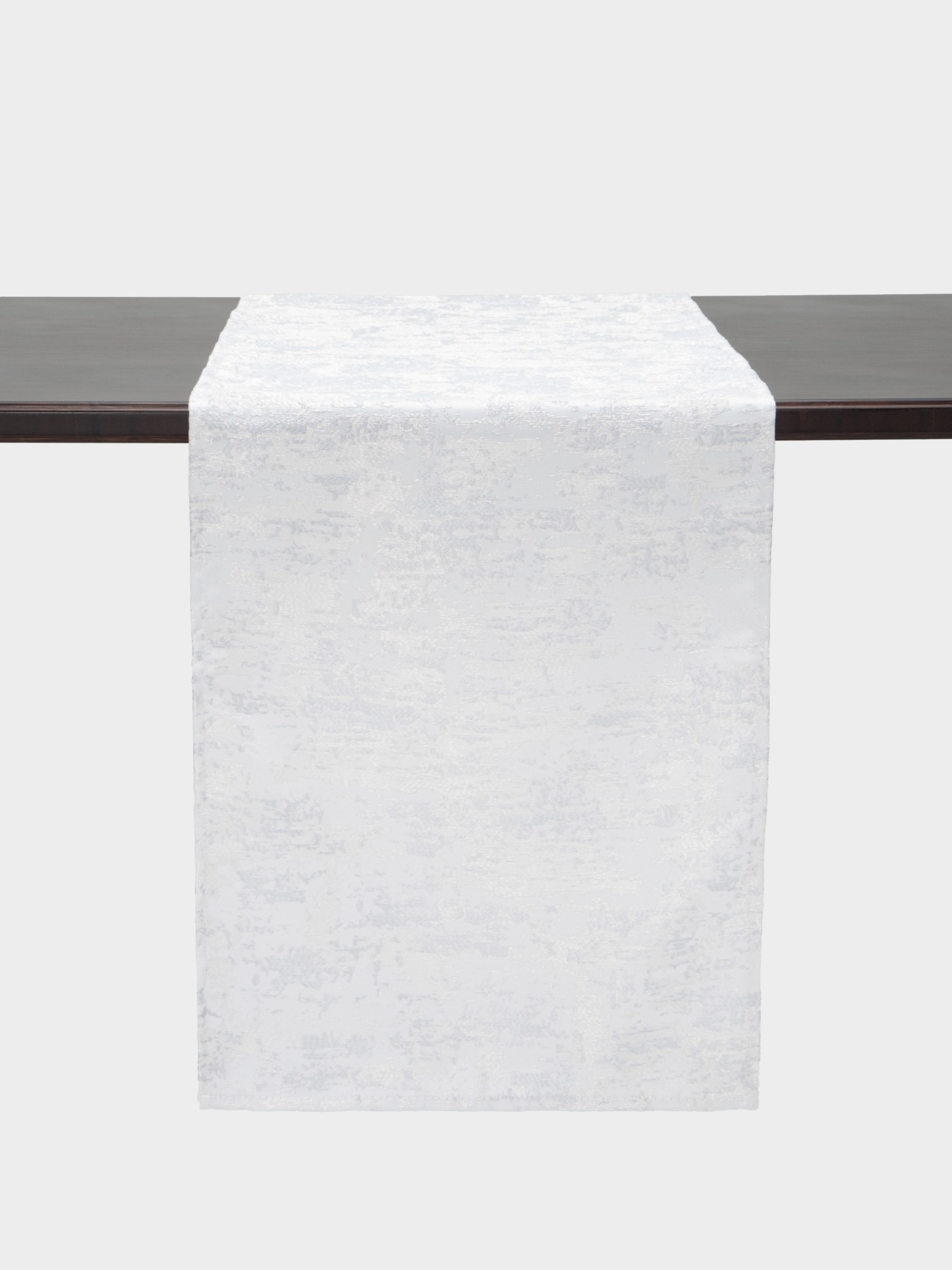 Дорожка настольная, 40✕160 см, жаккард, полиэстер, белая, Ornament