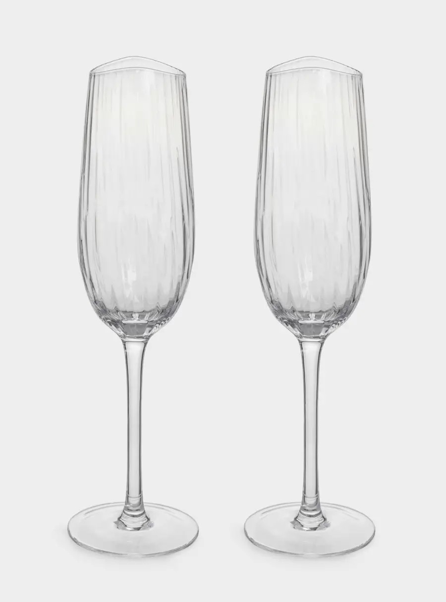 Бокал для шампанского, 270 мл, 2 шт, кристальное стекло, Violin
