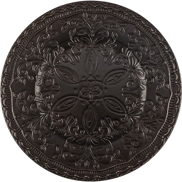 Тарелка «Скалистос» мелкая, керамика, 225 мм, черный