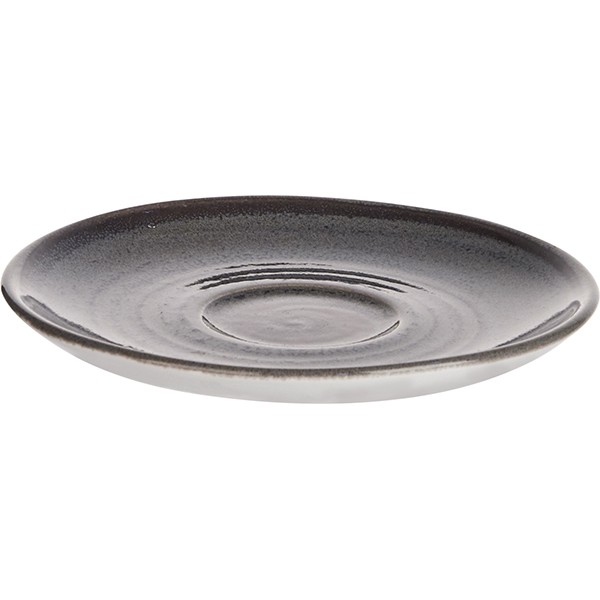 Блюдце «Революшн Гранит», фарфор, 150/50 мм, серый, коричневый