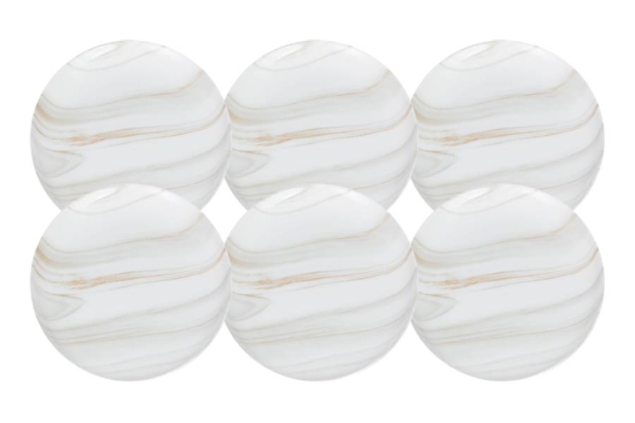 Набор 6 тарелок закусочных The Royal Marble, 21см
