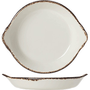 Сковорода порц. «Браун дэппл» D=21.5см; белый, коричнев.