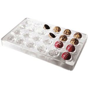 Форма для шоколада «Полусфера» на листе 275*175 мм, 24 шт, поликарбонат