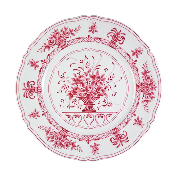 Тарелка «Нео Антирос», фарфор, 21 см, белый, красный