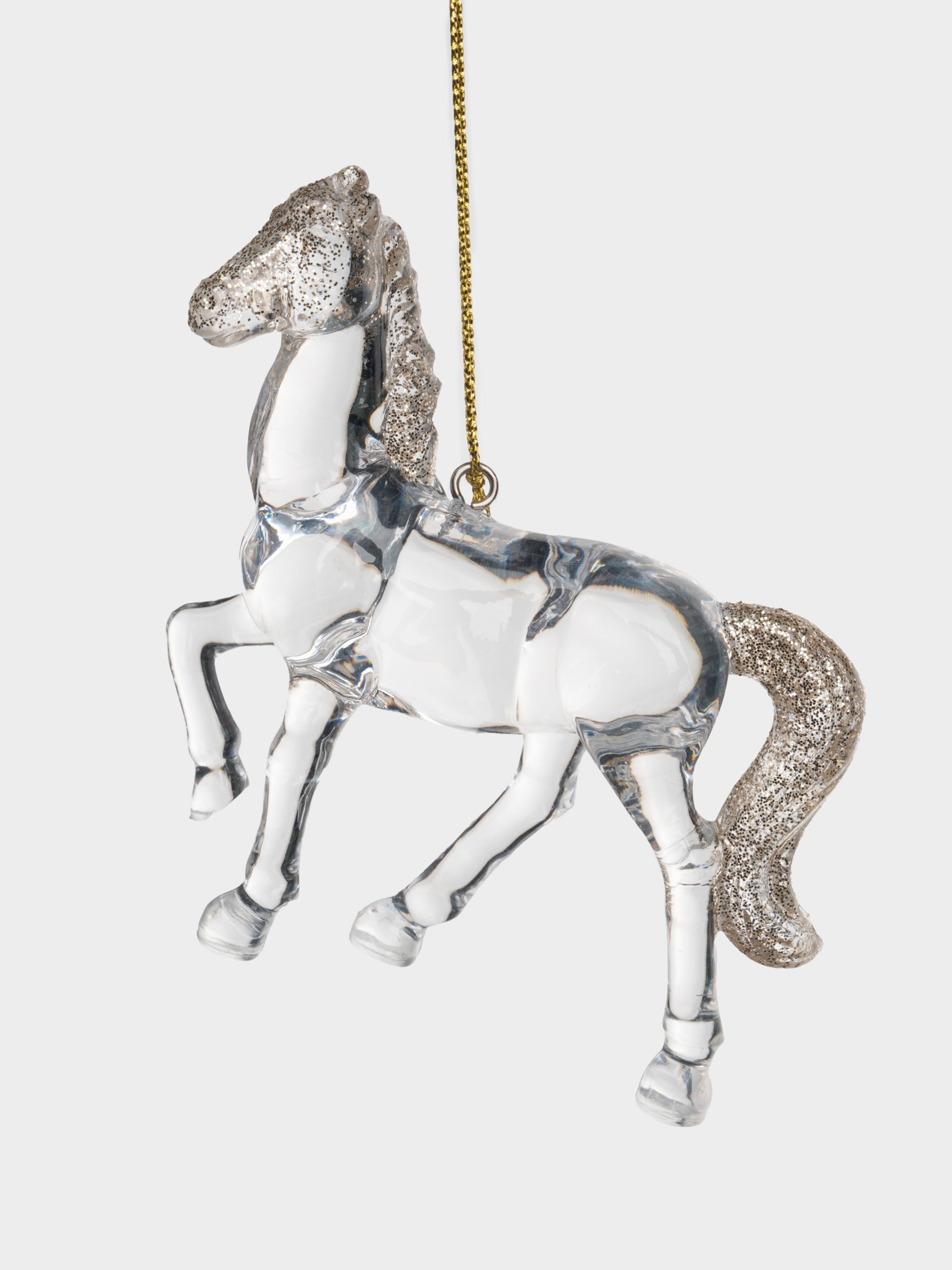 Игрушка елочная, 9 см, акрил, шампань, Лошадь, Horse Игрушка елочная, 9 см, акрил, шампань, Лошадь, Horse