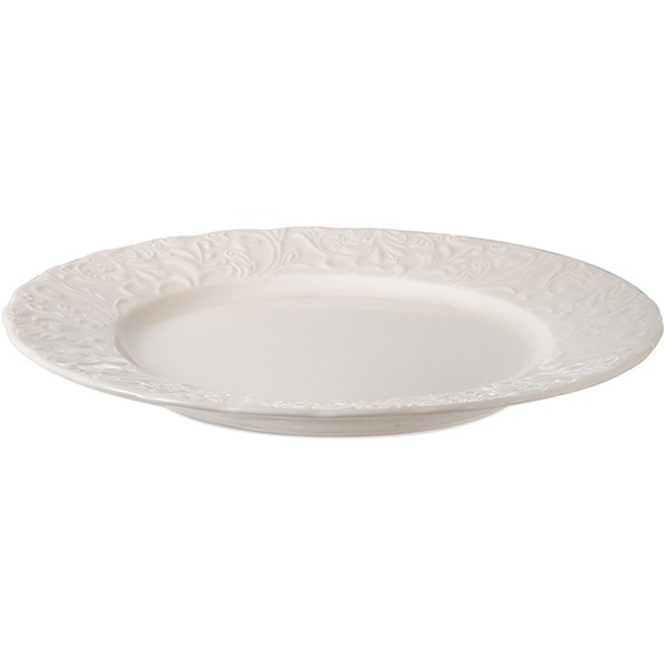 Тарелка «Крим Пера» мелкая, фарфор, 27 см, белый Тарелка «Крим Пера» мелкая, фарфор, 27 см, белый