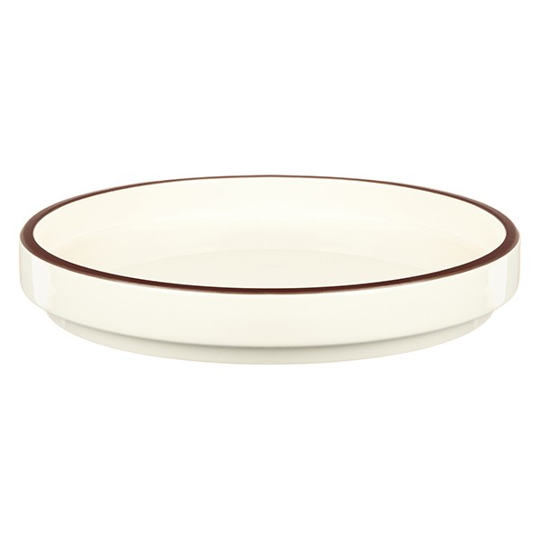 Тарелка «Блисс» с бортом, фарфор, 190 мм, белый