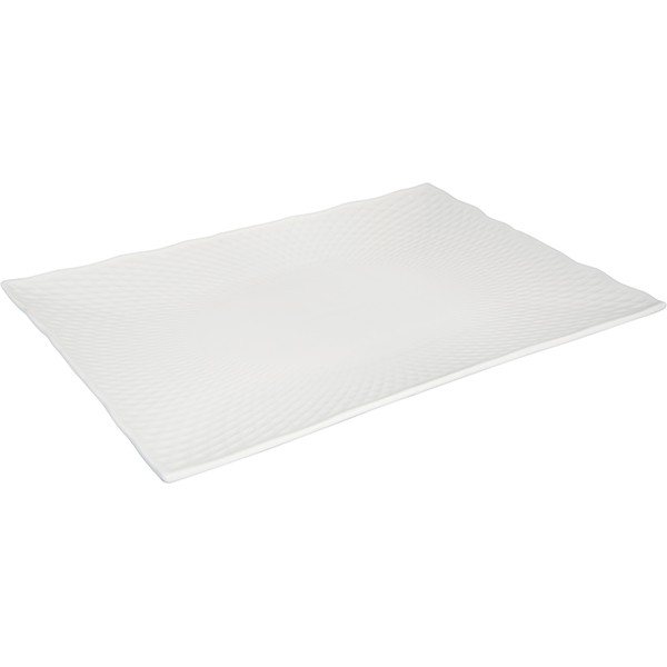 Блюдо «Онирос» прямоугольное, фарфор, 25,5✕17,5 см, белый