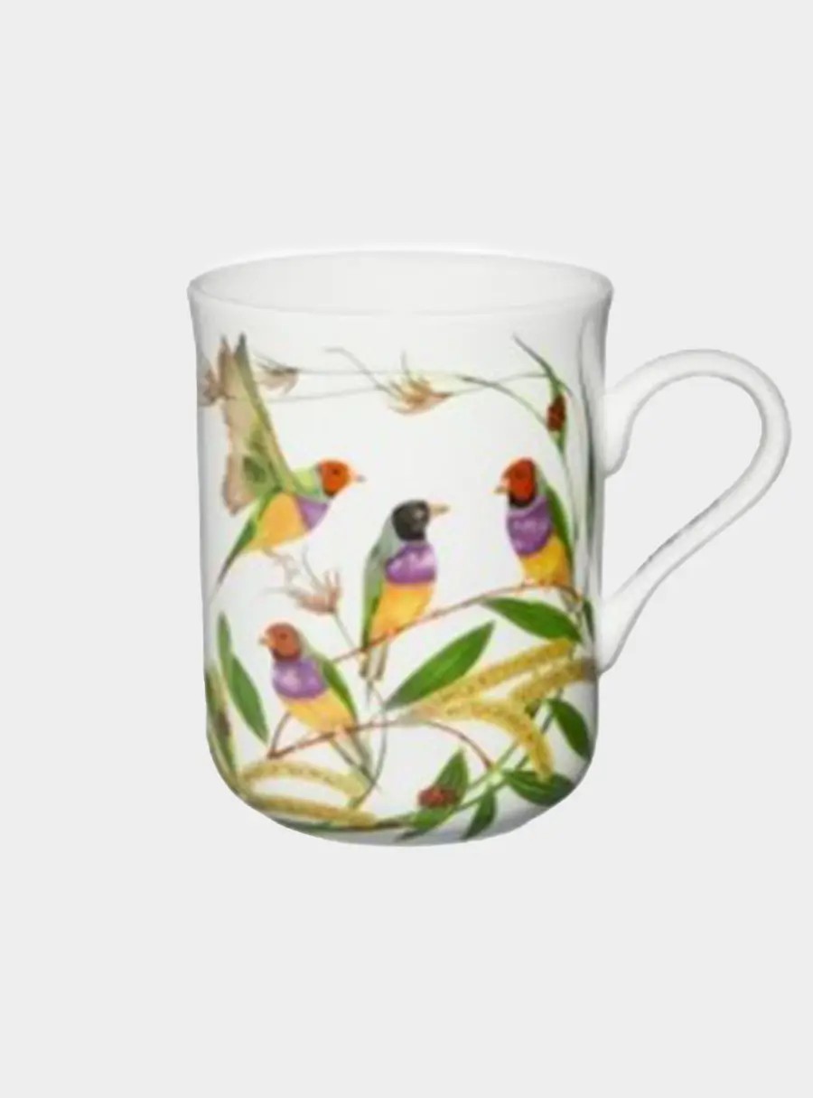 Кружка, 330 мл, костяной фарфор, белая, Зяблик, Lyric