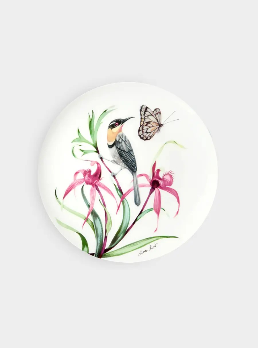 Тарелка десертная, 20 см, костяной фарфор, белая, Медосос, Lyric