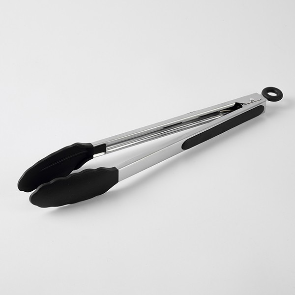 Щипцы универсальные, нержавеющая сталь, силикон, 34/4 см