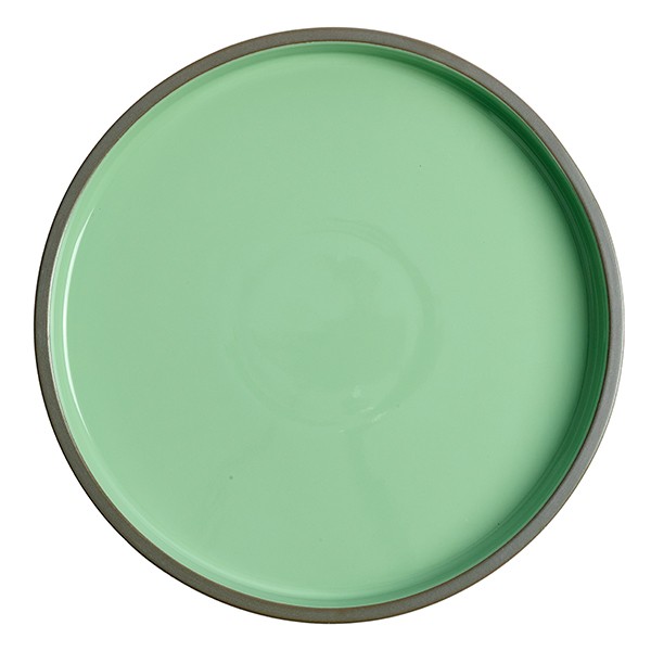 Тарелка «Блисс» с бортом, фарфор, 268 мм, мятный