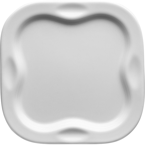 Тарелка квадр.; фарфор; L=17,B=17см; белый