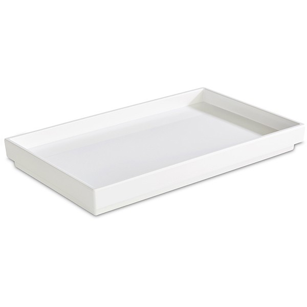 Блюдо сервировочное «Азия Плюс» прямоугольное, пластик, 26,5✕16,2 см, белый