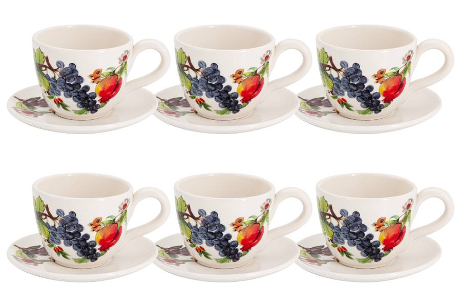 Набор 6 чашек с блюдцами Tutti Frutti, 0,4 л Набор 6 чашек с блюдцами Tutti Frutti, 0,4 л