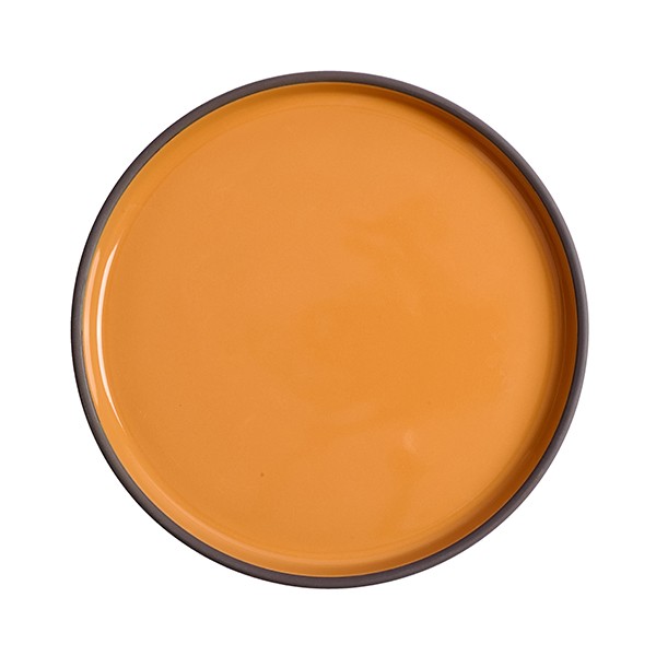 Тарелка «Блисс» с бортом, фарфор, 231 мм, оранжевый