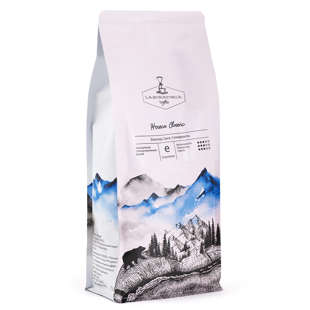 Кофе в зернах «Хорека Классик» для эспрессо 1 кг, 140✕95✕305 мм