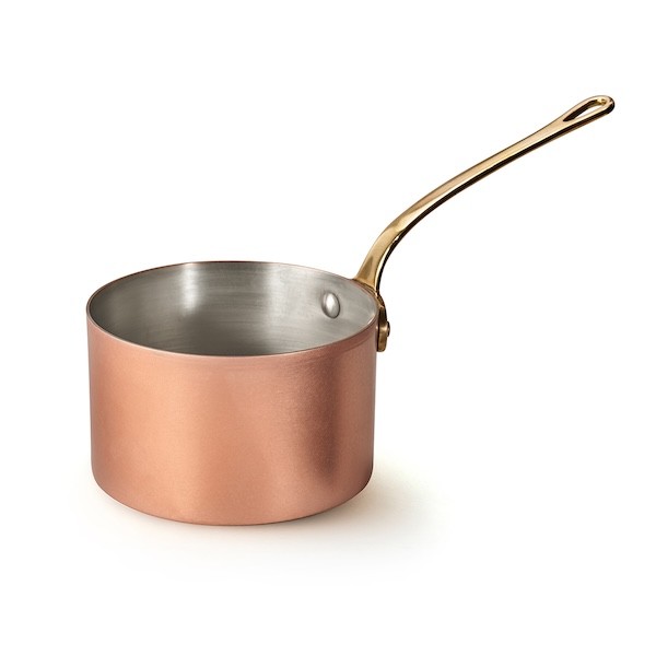 Сотейник «Купер плюс» полированный, с лужением внутри, медь, олово, 0,85 л, медный, золотой