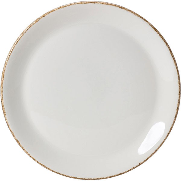 Тарелка мелкая «Браун дэппл» D=20см; белый, коричнев.