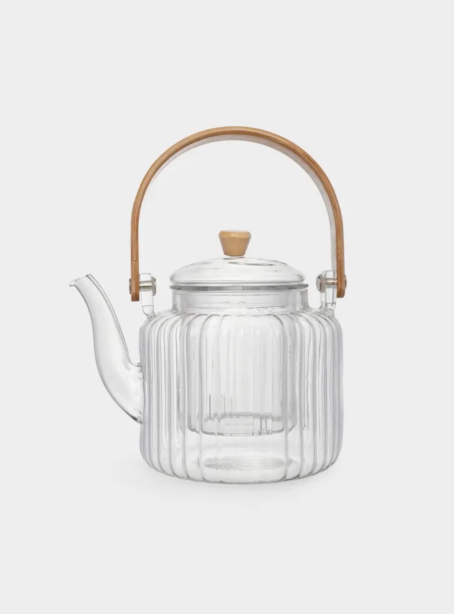 Чайник заварочный, 800 мл, стекло/дерево, Grand
