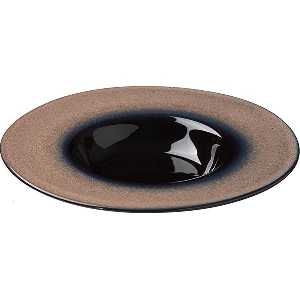 Тарелка для пасты «Пати», фарфор, 0,5 л, серый, синий