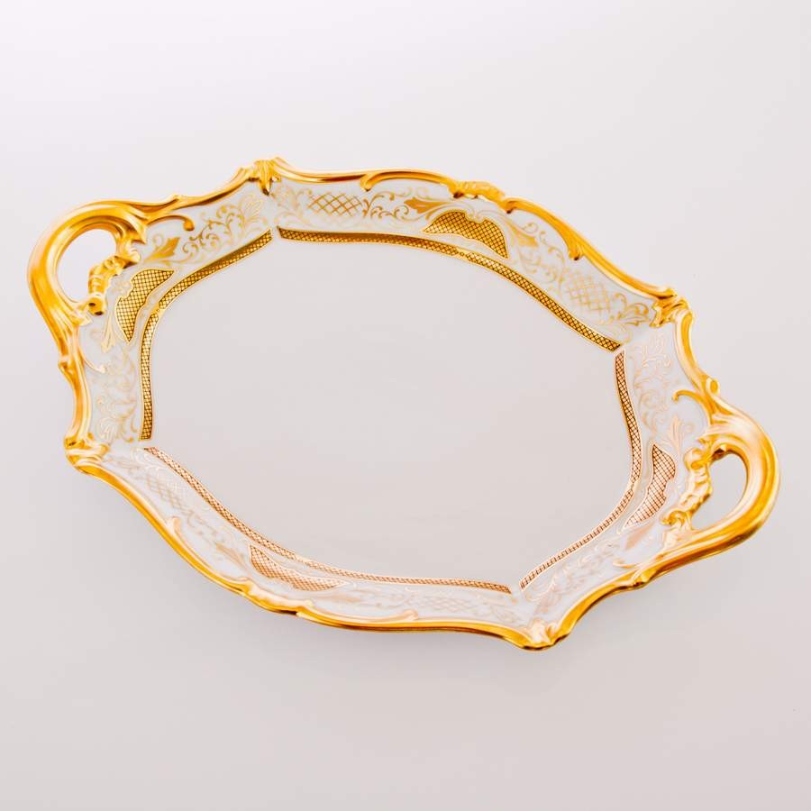 Блюдо овальное 37 см. «Симфония Золотая»